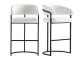 Augusta Barstool in White (set of 2) - Ornate Home