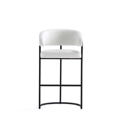 Augusta Barstool in White (set of 3) - Ornate Home