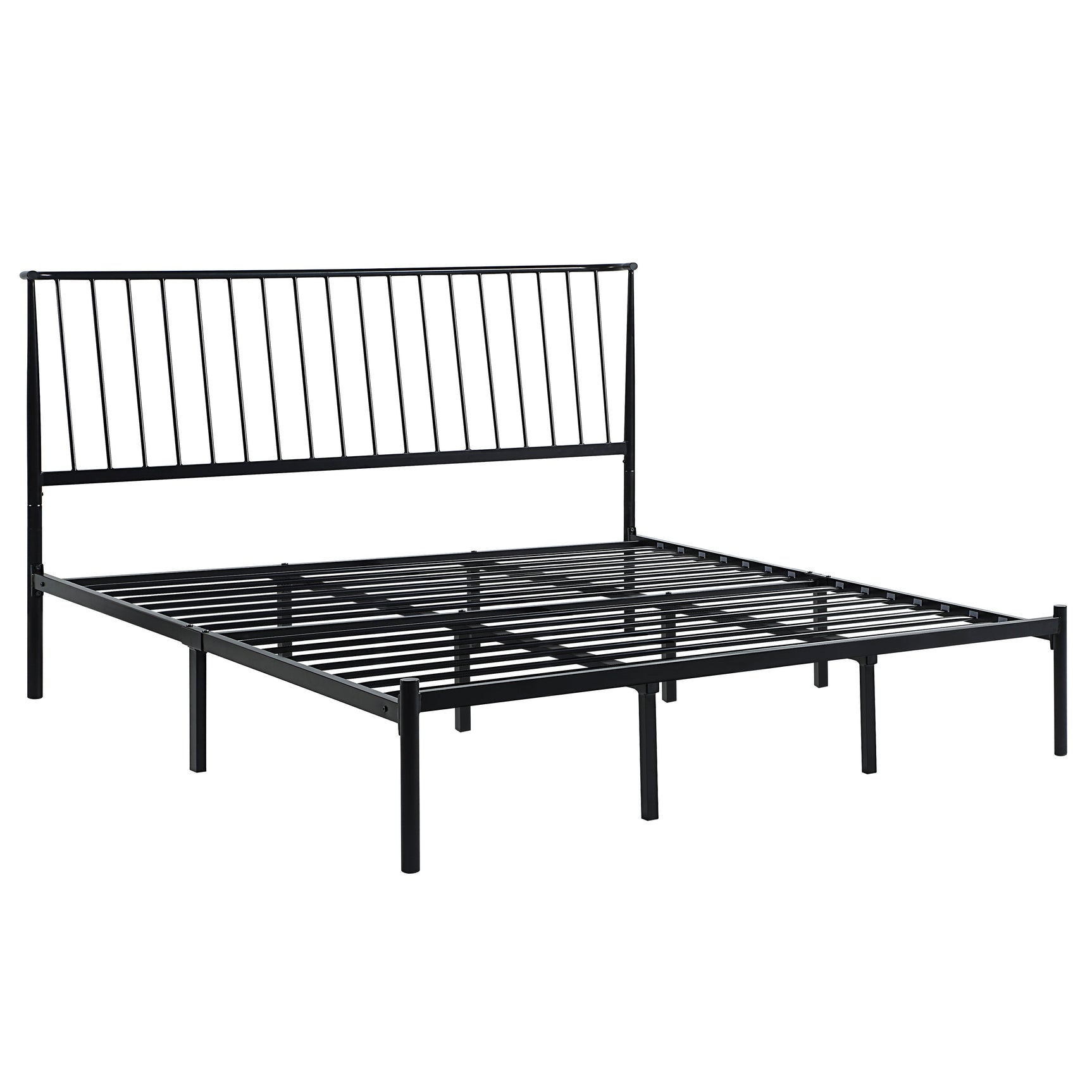 Augusta Black Eastern King Platform Bed - Ornate Home