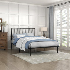 Augusta Black Eastern King Platform Bed - Ornate Home