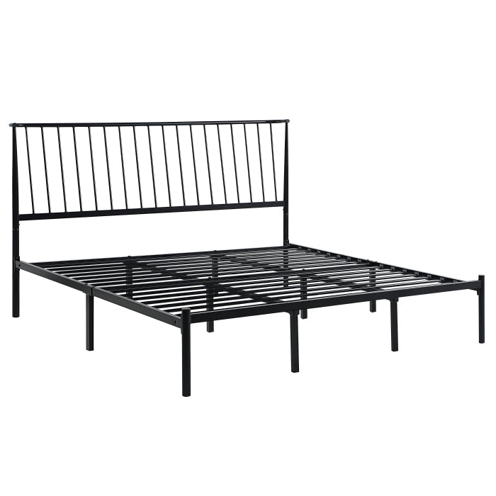 Augusta Black Eastern King Platform Bed - Ornate Home
