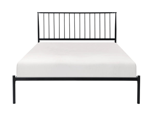 Augusta Black Queen Platform Bed - Ornate Home