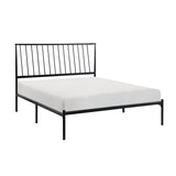 Augusta Black Queen Platform Bed - Ornate Home