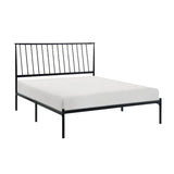 Augusta Black Queen Platform Bed - Ornate Home