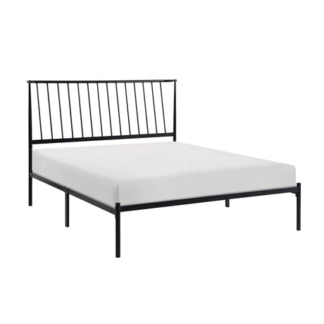 Augusta Black Queen Platform Bed - Ornate Home