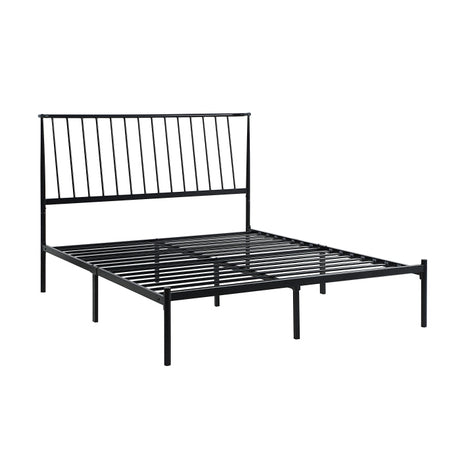 Augusta Black Queen Platform Bed - Ornate Home