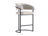 Augusta Counter Stool in Light Grey - Ornate Home