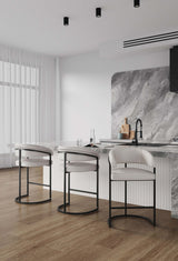 Augusta Counter Stool in Light Grey (set of 3) - Ornate Home