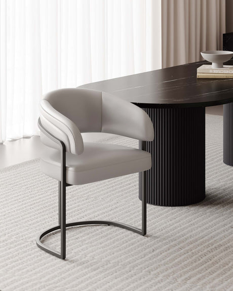 Augusta Dining Chair in Light Grey - Ornate Home