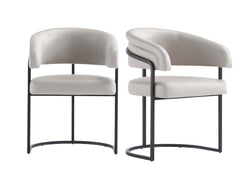 Augusta Dining Chair in Light Grey (set of 2) - Ornate Home