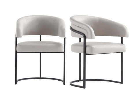 Augusta Dining Chair in Light Grey (set of 2) - Ornate Home