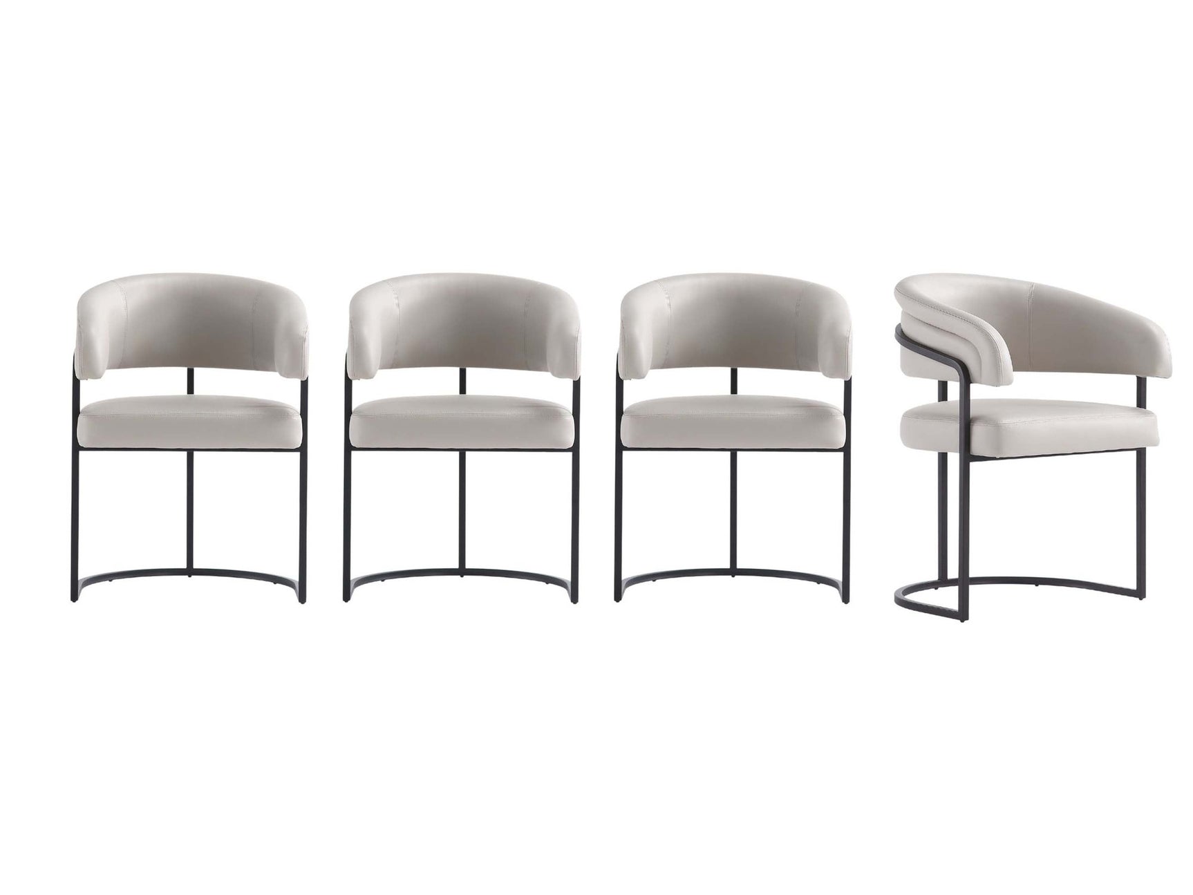 Augusta Dining Chair in Light Grey (set of 4) - Ornate Home