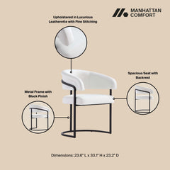 Augusta Dining Chair in White - Ornate Home