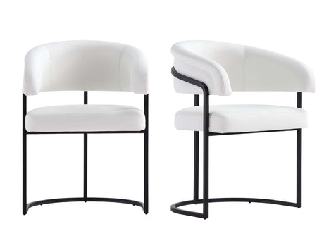 Augusta Dining Chair in White (set of 2) - Ornate Home