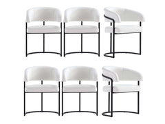 Augusta Dining Chair in White (set of 6) - Ornate Home