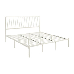 Augusta White Eastern King Platform Bed - Ornate Home