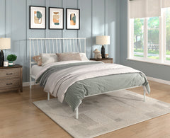 Augusta White Eastern King Platform Bed - Ornate Home