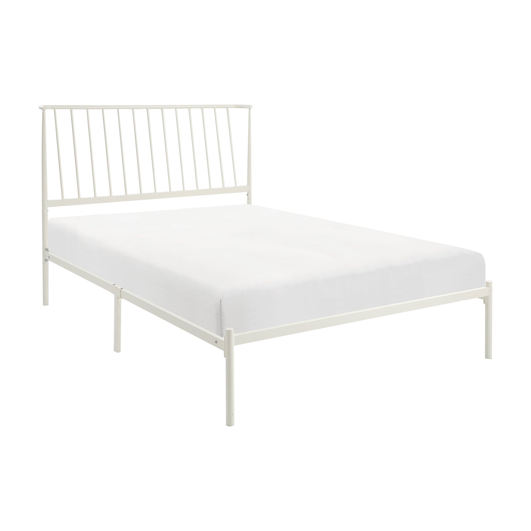 Augusta White Full Platform Bed - Ornate Home