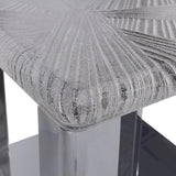 Aura Acrylic/Polished Stainless Steel Side Table - Ornate Home
