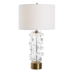 Aura Brass Clear Glass Table Lamp - Ornate Home