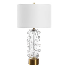 Aura Brass Clear Glass Table Lamp - Ornate Home