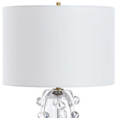 Aura Brass Clear Glass Table Lamp - Ornate Home