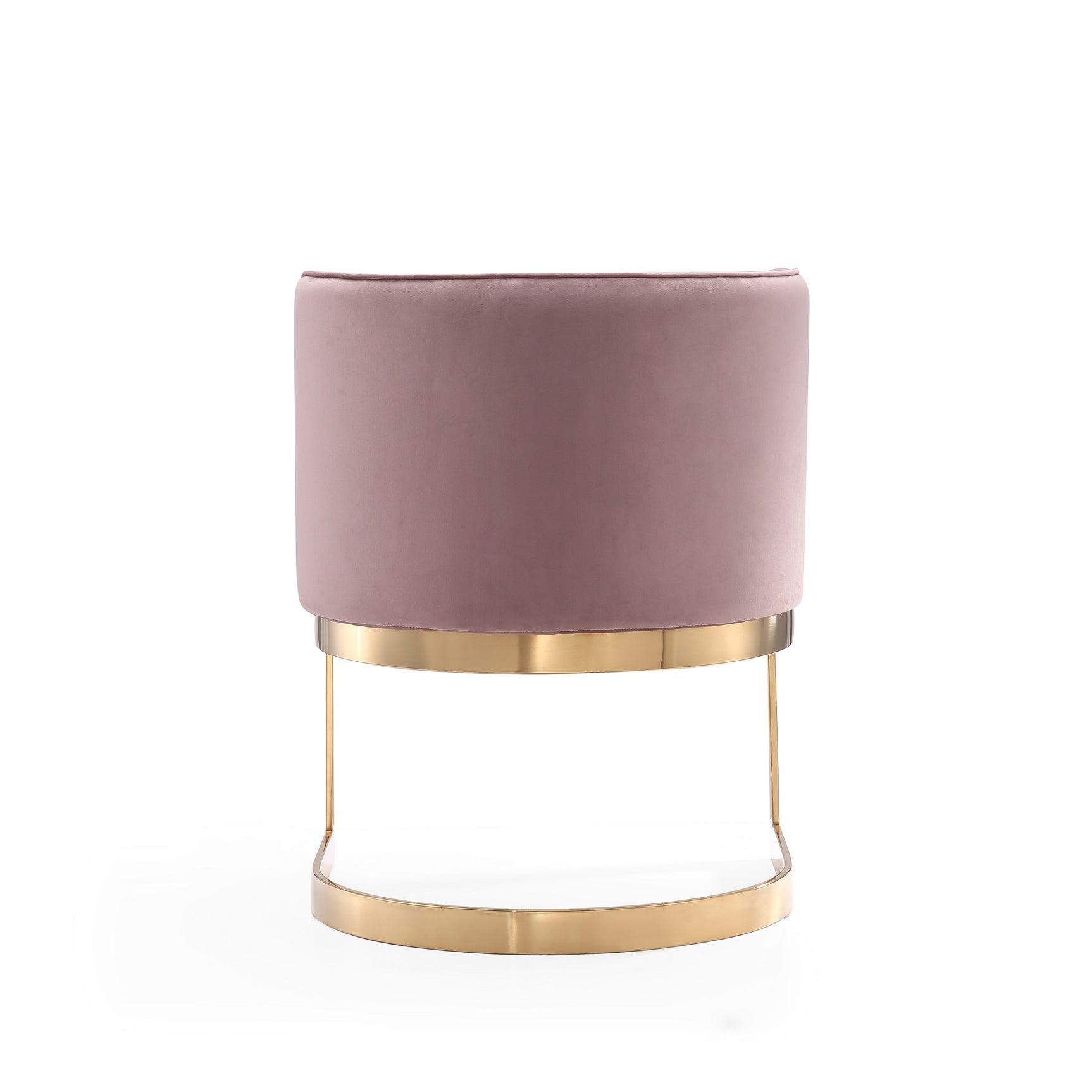 Aura Dining Chair in Blush and Polished Brass - Ornate Home