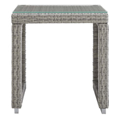 Aura Gray 3 Piece Outdoor Patio Wicker Rattan Set - 27.5x68" - Ornate Home
