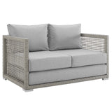 Aura Gray 6 Piece Outdoor Patio Wicker Rattan Set - Ornate Home