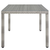 Aura Gray 68" Outdoor Patio Wicker Rattan Dining Table - Ornate Home