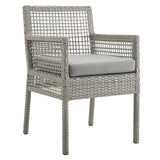 Aura Gray 7 Piece Outdoor Patio Wicker Rattan Set - Ornate Home