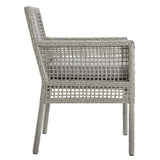 Aura Gray 7 Piece Outdoor Patio Wicker Rattan Set - Ornate Home