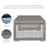 Aura Gray/White 4 Piece Outdoor Patio Wicker Rattan Set - Ornate Home