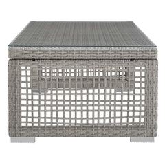 Aura Gray/White 6 Piece Outdoor Patio Wicker Rattan Set - Ornate Home