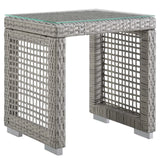 Aura Gray/White 6 Piece Outdoor Patio Wicker Rattan Set - Ornate Home