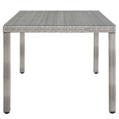 Aura Gray/White 7 Piece Outdoor Patio Wicker Rattan Set - Ornate Home