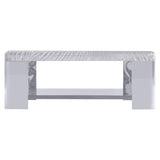 Aura Patterned Acrylic/Polished Stainless Steel Cocktail Table - Ornate Home