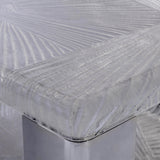 Aura Patterned Acrylic/Polished Stainless Steel Cocktail Table - Ornate Home