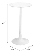 Auray White Bar Table - Ornate Home
