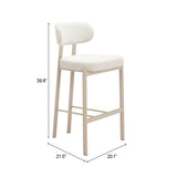 Aurea Light Gray Barstool (Set of 2) - Ornate Home