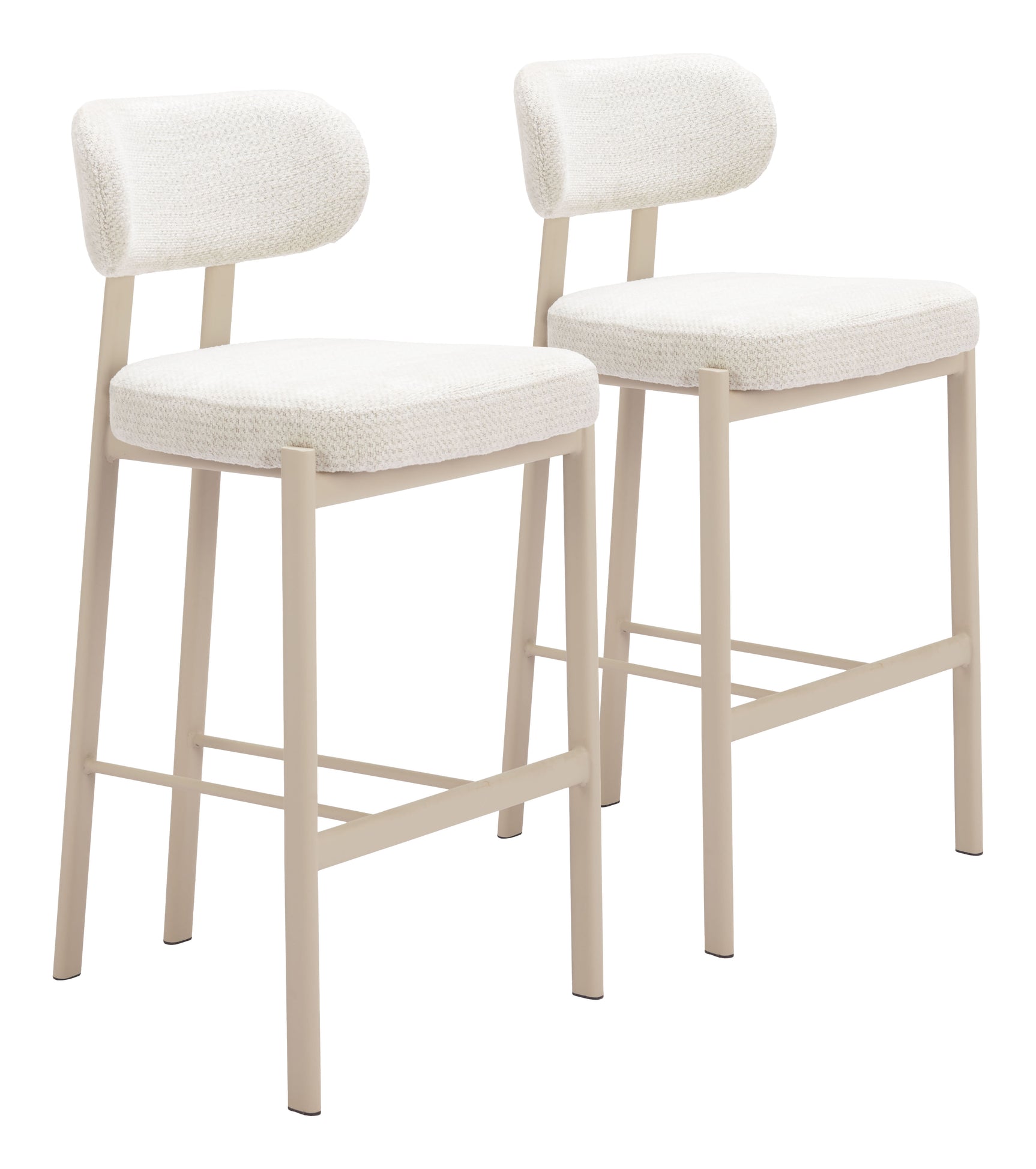 Aurea Light Gray Barstool (Set of 2) - Ornate Home