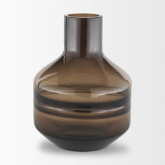Aurel Brown Small Glass Vase - Ornate Home