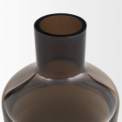 Aurel Brown Small Glass Vase - Ornate Home