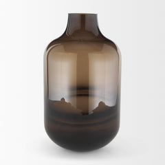 Aurel Brown Tall Glass Vase - Ornate Home