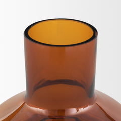 Aurel Orange Small Glass Vase - Ornate Home