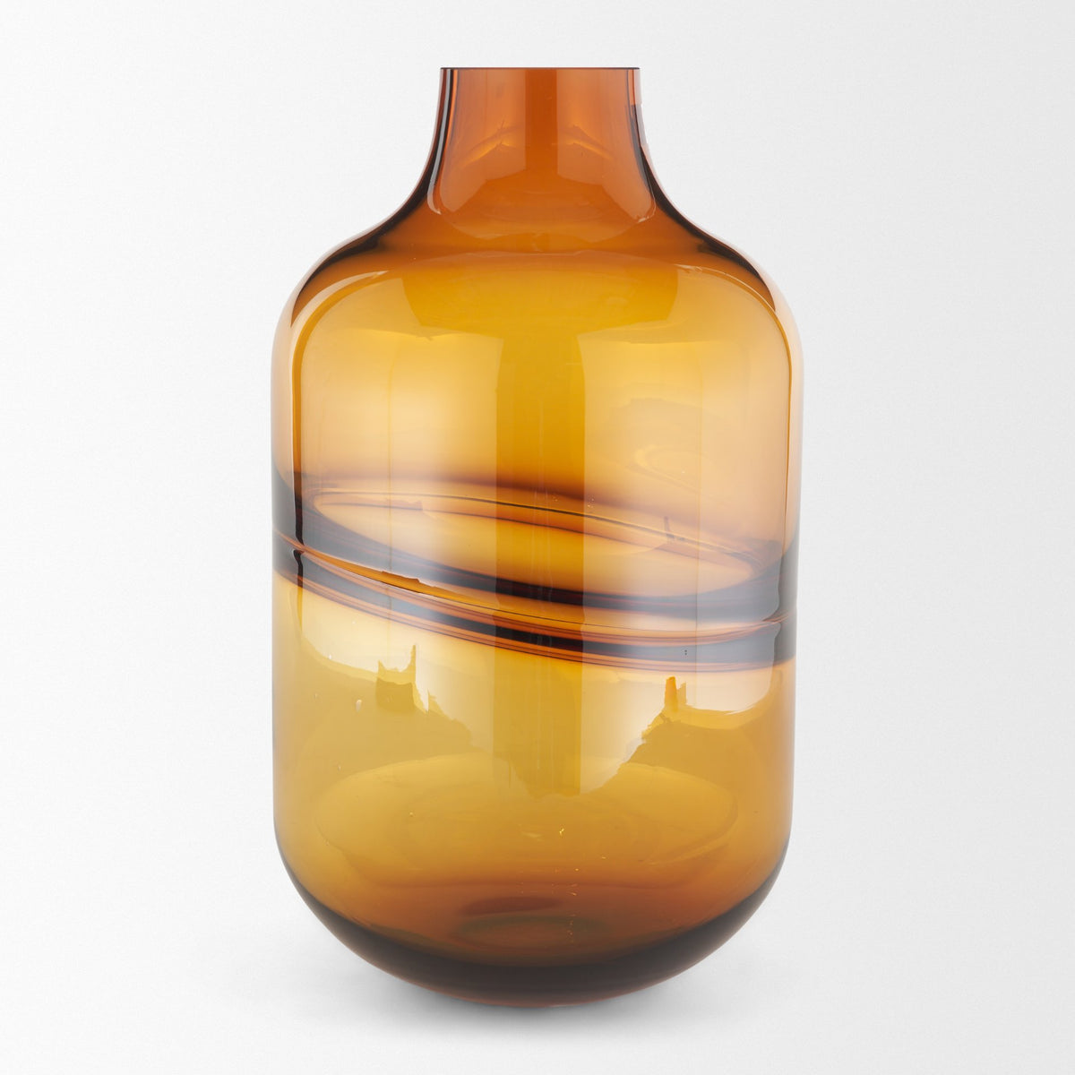 Aurel Orange Tall Glass Vase - Ornate Home