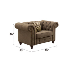 Aurelia Linen Chair w/1 Pillow - Ornate Home