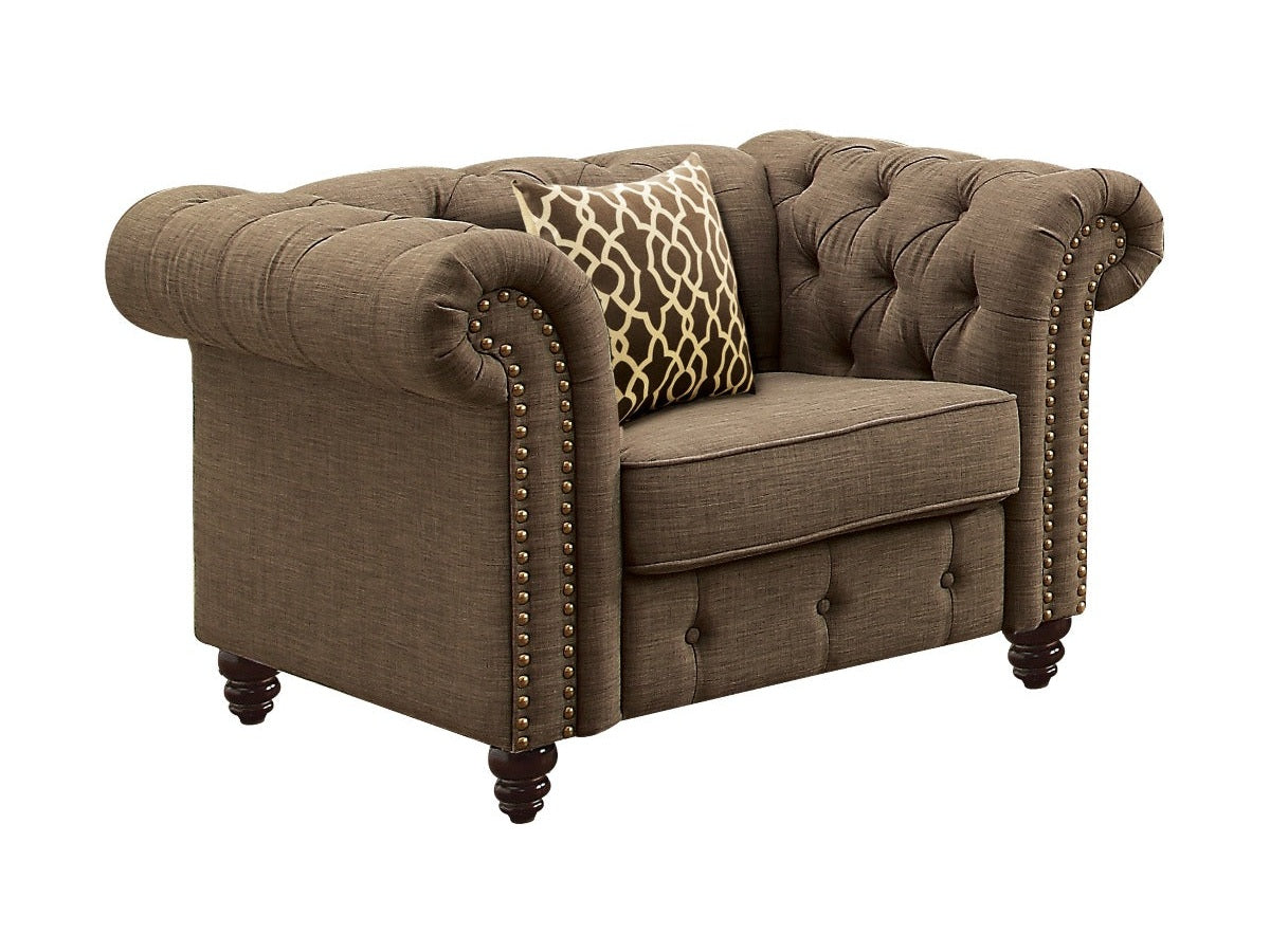 Aurelia Linen Chair w/1 Pillow - Ornate Home