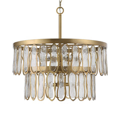 Aurelie Brass 9 Light Round Pendant - Ornate Home