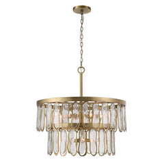 Aurelie Brass 9 Light Round Pendant - Ornate Home